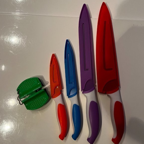 Knife Set & Sharpener (Multi-Colored by Eat Neat) - Picture 9 of 10